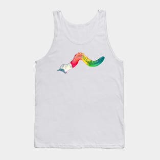 Gummy Worm Mustache Tank Top